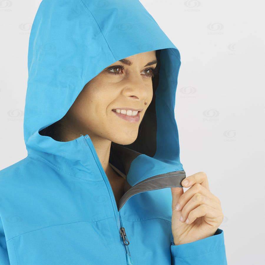 Dámské Softshellová Bunda Salomon Bundy OUTLINE GORE-TEX 2.5L Blankyt | CZ-L1067