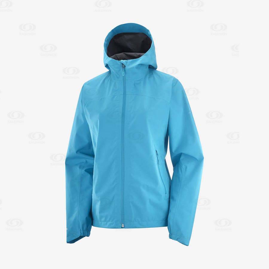 Dámské Softshellová Bunda Salomon Bundy OUTLINE GORE-TEX 2.5L Blankyt | CZ-L1067