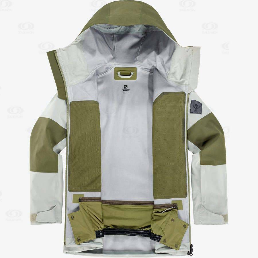Dámské Softshellová Bunda Salomon Bundy STANCE 3L Olivy Zelené | CZ-L1214
