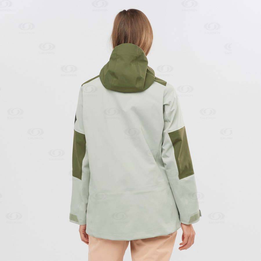 Dámské Softshellová Bunda Salomon Bundy STANCE 3L Olivy Zelené | CZ-L1214