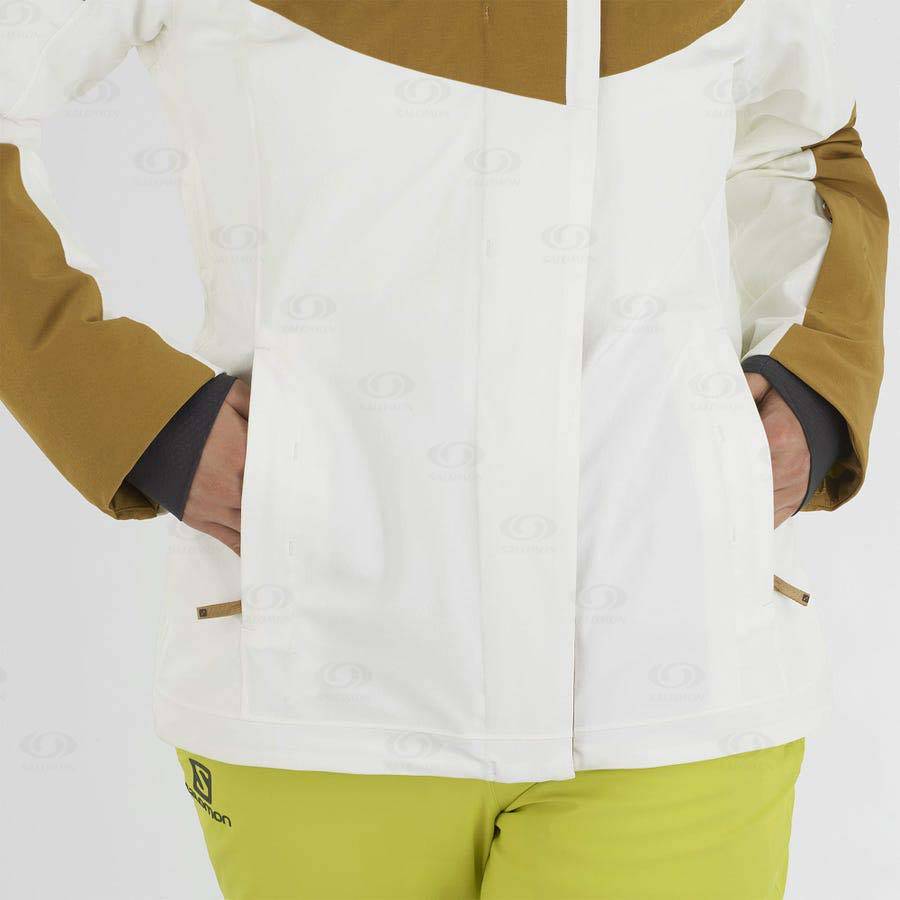 Dámské Softshellová Bunda Salomon Bundy SPEED Bílé | CZ-L1361