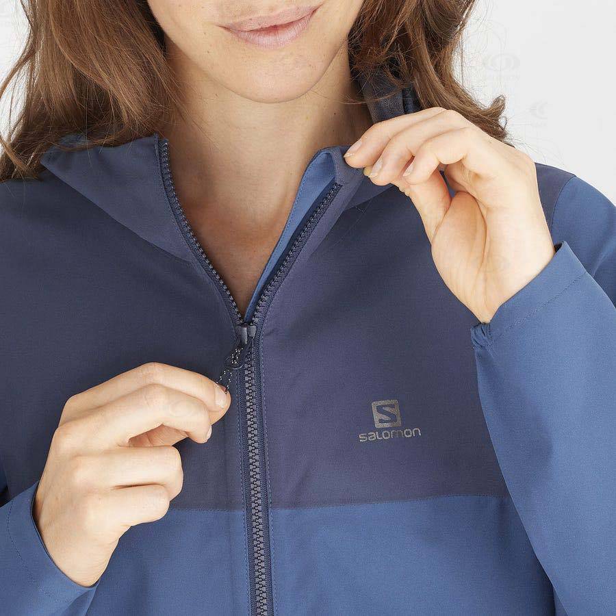 Dámské Softshellová Bunda Salomon Bundy ESSENTIAL WATERPROOF 2.5L Blankyt | CZ-L2250