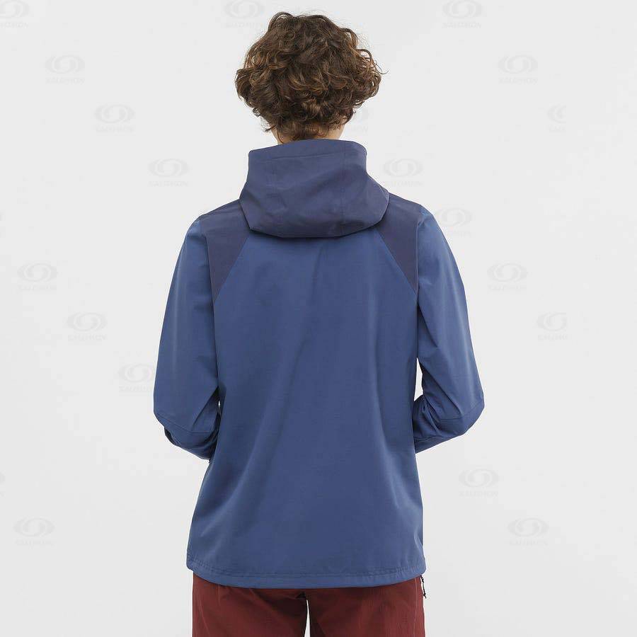Dámské Softshellová Bunda Salomon Bundy ESSENTIAL WATERPROOF 2.5L Blankyt | CZ-L2250