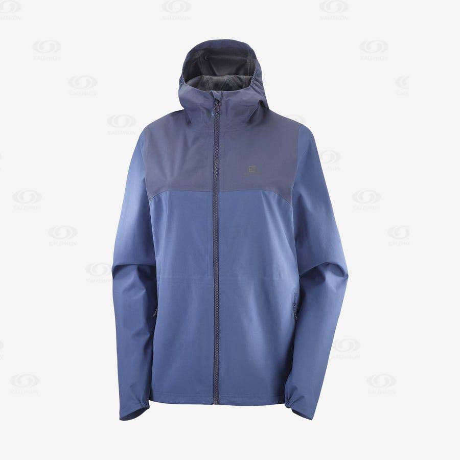 Dámské Softshellová Bunda Salomon Bundy ESSENTIAL WATERPROOF 2.5L Blankyt | CZ-L2250