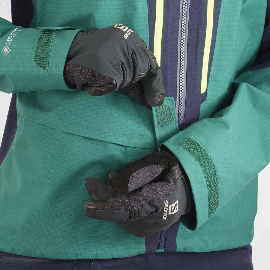 Dámské Softshellová Bunda Salomon Bundy OUTPEAK GORE-TEX 3L Zelene | CZ-L2341