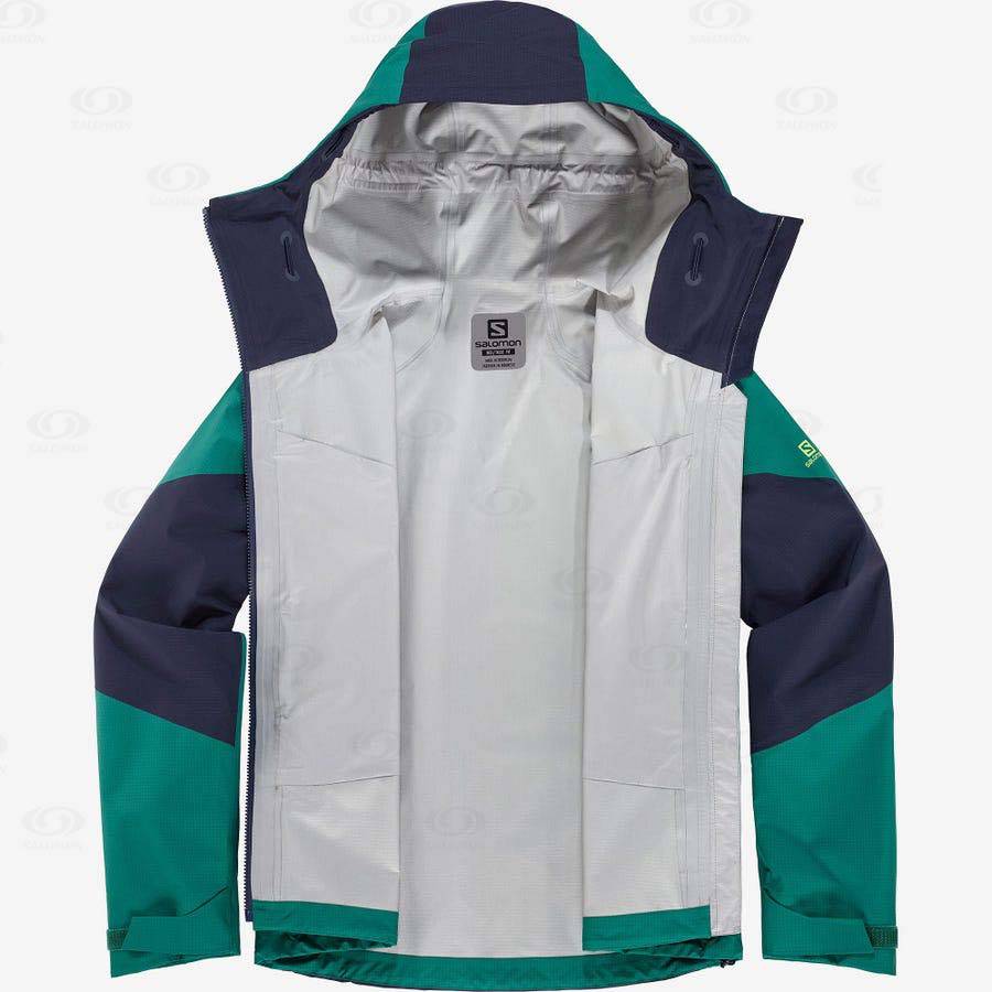 Dámské Softshellová Bunda Salomon Bundy OUTPEAK GORE-TEX 3L Zelene | CZ-L2341