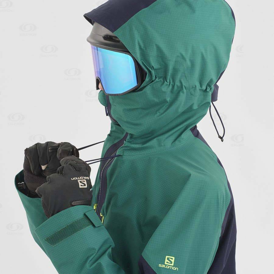 Dámské Softshellová Bunda Salomon Bundy OUTPEAK GORE-TEX 3L Zelene | CZ-L2341