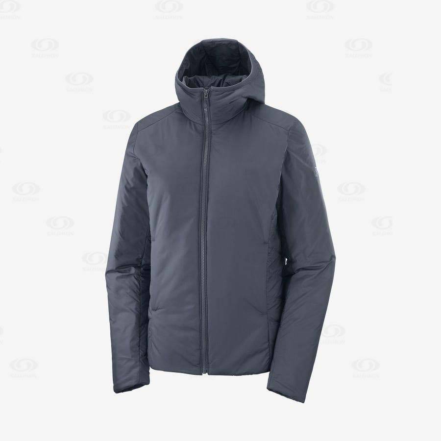 Dámské Softshellová Bunda Salomon Bundy OUTRACK INSULATED Tmavě Blankyt | CZ-L2488