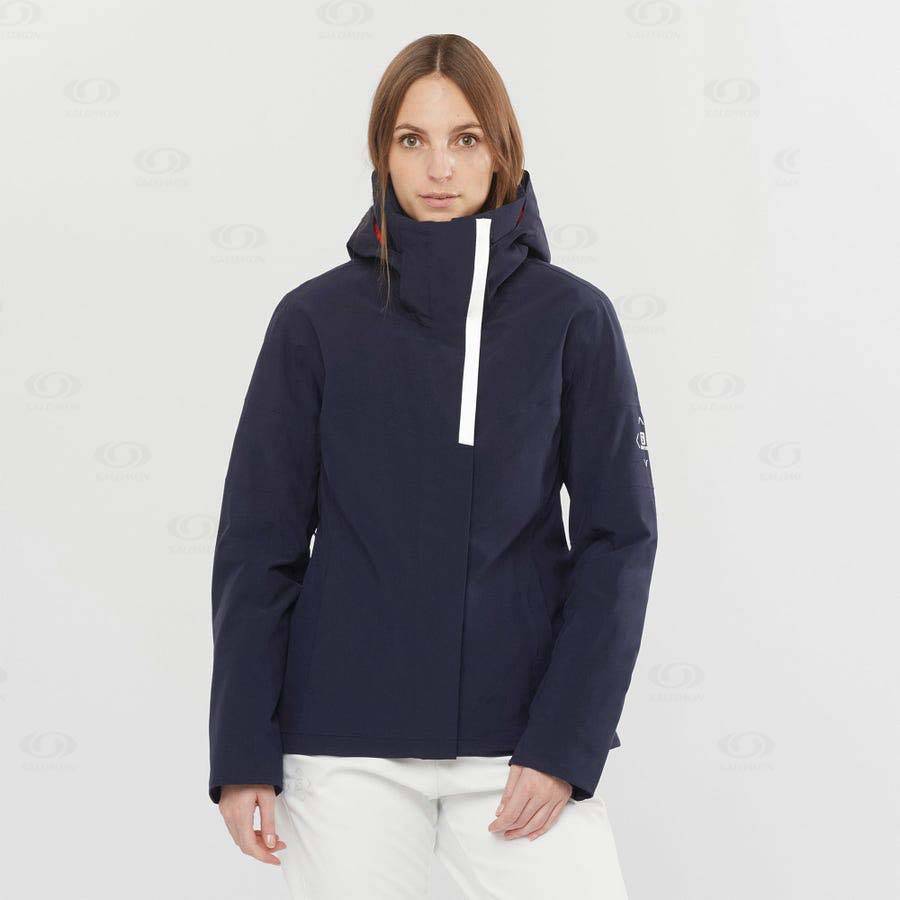 Dámské Softshellová Bunda Salomon Bundy SPEED Tmavě Blankyt | CZ-L2495