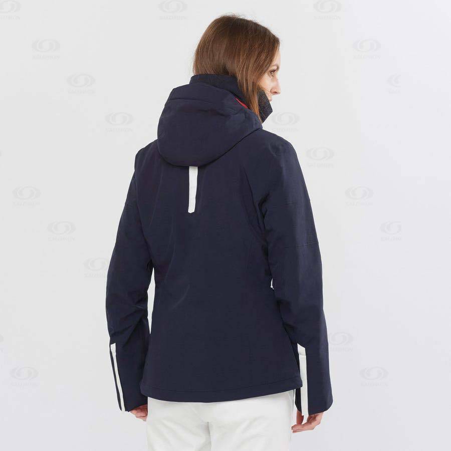 Dámské Softshellová Bunda Salomon Bundy SPEED Tmavě Blankyt | CZ-L2495