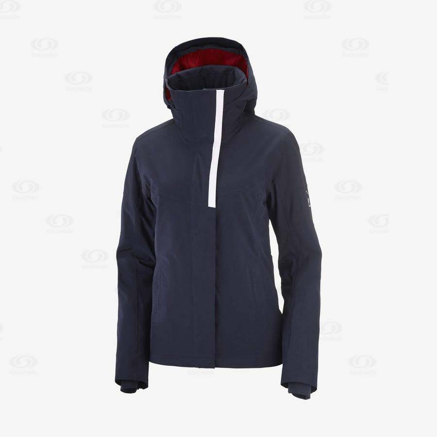 Dámské Softshellová Bunda Salomon Bundy SPEED Tmavě Blankyt | CZ-L2495