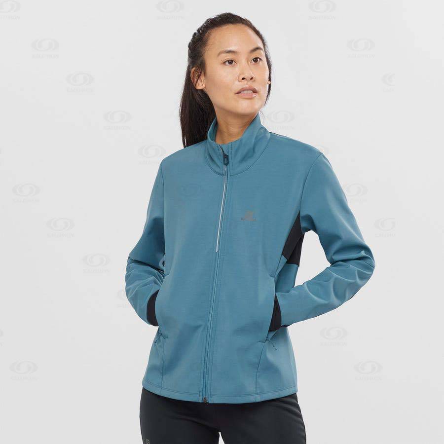 Dámské Softshellová Bunda Salomon Bundy AGILE SOFTSHELL Blankyt | CZ-L2600