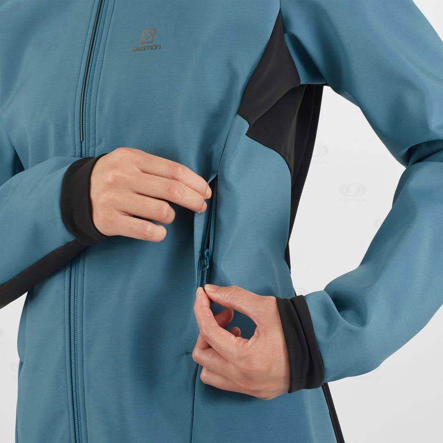 Dámské Softshellová Bunda Salomon Bundy AGILE SOFTSHELL Blankyt | CZ-L2600