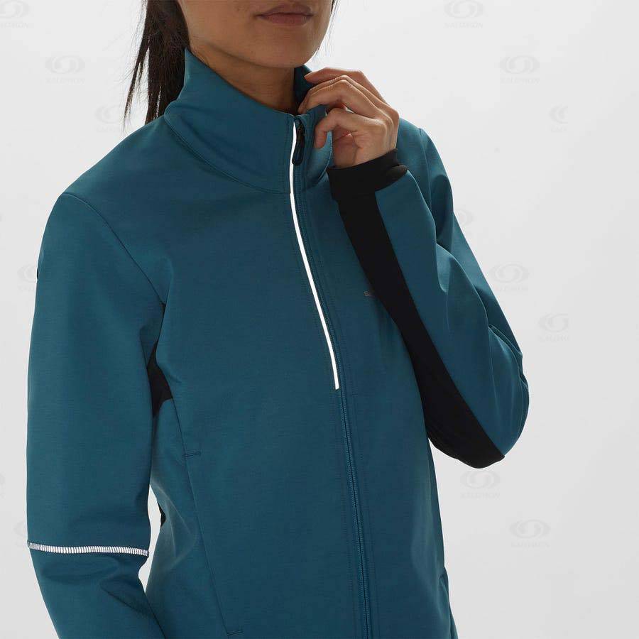 Dámské Softshellová Bunda Salomon Bundy AGILE SOFTSHELL Blankyt | CZ-L2600