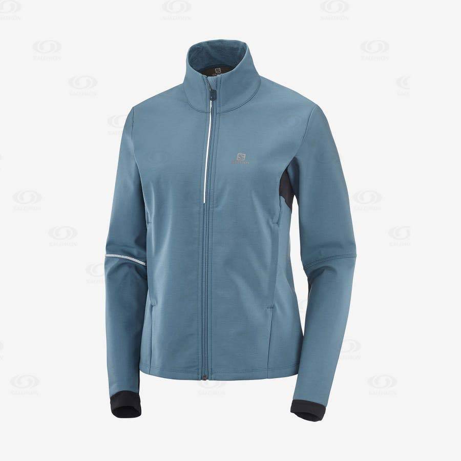 Dámské Softshellová Bunda Salomon Bundy AGILE SOFTSHELL Blankyt | CZ-L2600