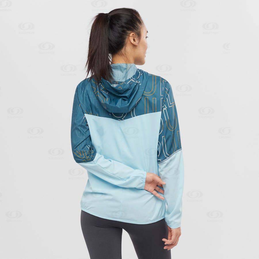 Dámské Softshellová Bunda Salomon Bundy AGILE WIND Zelene | CZ-L2607