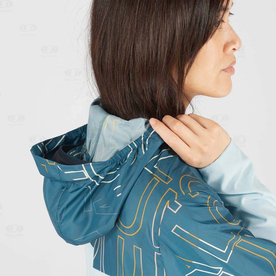 Dámské Softshellová Bunda Salomon Bundy AGILE WIND Zelene | CZ-L2607