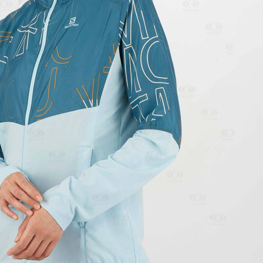 Dámské Softshellová Bunda Salomon Bundy AGILE WIND Zelene | CZ-L2607
