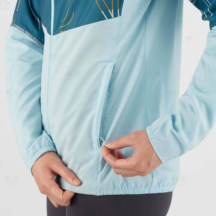 Dámské Softshellová Bunda Salomon Bundy AGILE WIND Zelene | CZ-L2607