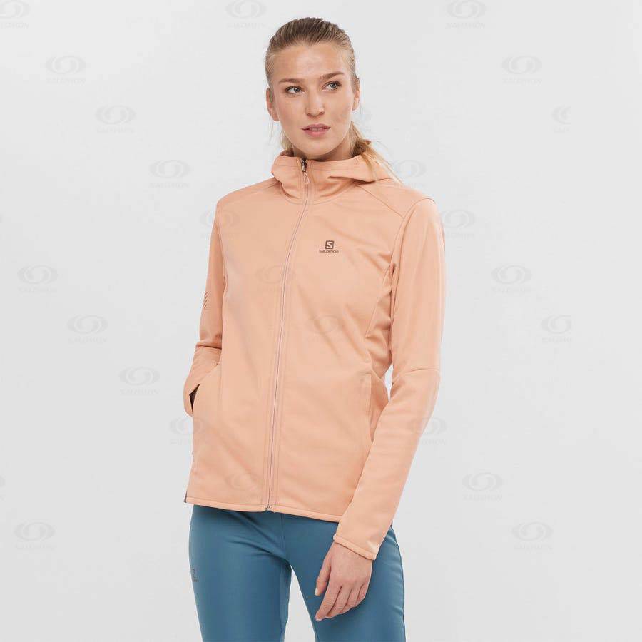 Dámské Softshellová Bunda Salomon Bundy GORE TEX INFINIUM™ WINDSTOPPER® Růžové | CZ-M1216