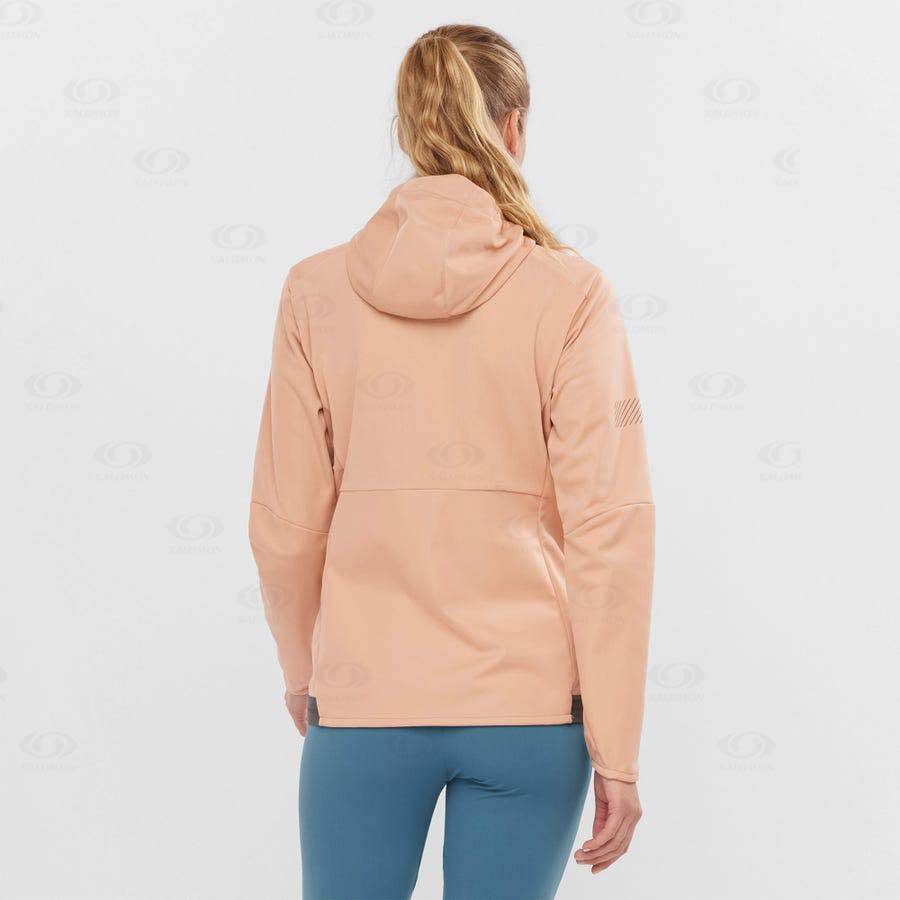 Dámské Softshellová Bunda Salomon Bundy GORE TEX INFINIUM™ WINDSTOPPER® Růžové | CZ-M1216