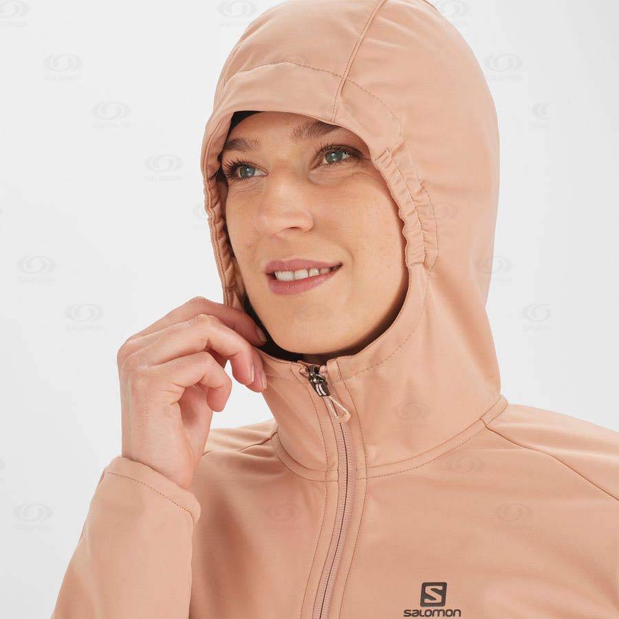 Dámské Softshellová Bunda Salomon Bundy GORE TEX INFINIUM™ WINDSTOPPER® Růžové | CZ-M1216