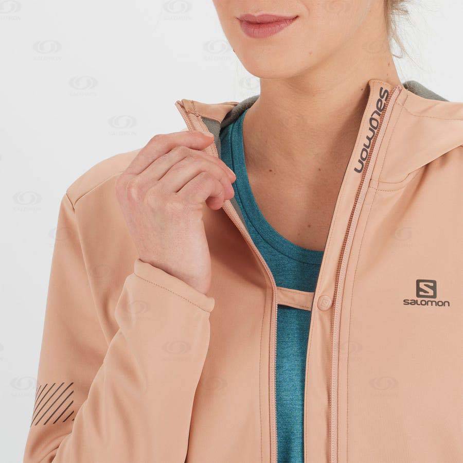 Dámské Softshellová Bunda Salomon Bundy GORE TEX INFINIUM™ WINDSTOPPER® Růžové | CZ-M1216