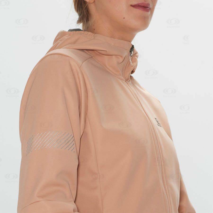 Dámské Softshellová Bunda Salomon Bundy GORE TEX INFINIUM™ WINDSTOPPER® Růžové | CZ-M1216