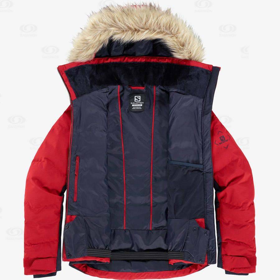 Dámské Softshellová Bunda Salomon Bundy STORMCOZY Červené | CZ-M1405