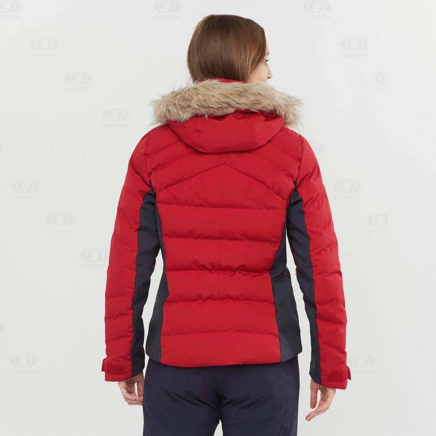 Dámské Softshellová Bunda Salomon Bundy STORMCOZY Červené | CZ-M1405
