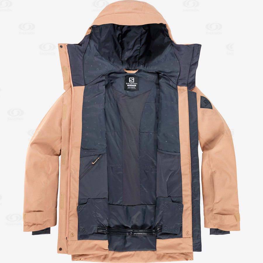 Dámské Softshellová Bunda Salomon Bundy STANCE CARGO Růžové | CZ-M2140