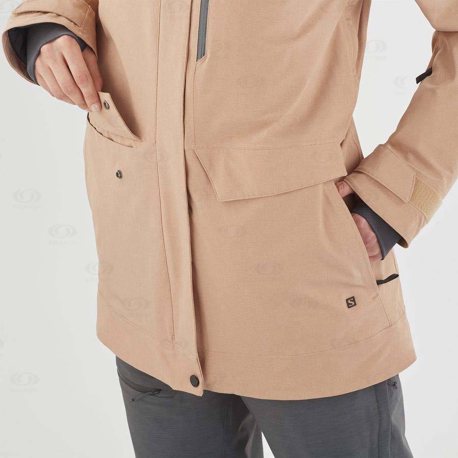 Dámské Softshellová Bunda Salomon Bundy STANCE CARGO Růžové | CZ-M2140