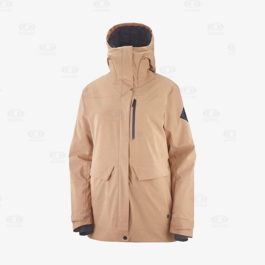 Dámské Softshellová Bunda Salomon Bundy STANCE CARGO Růžové | CZ-M2140