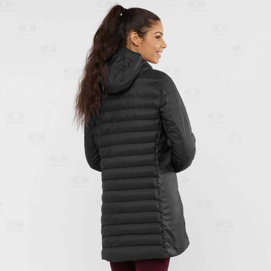 Dámské Softshellová Bunda Salomon Bundy ESSENTIAL XWARM LONG Černé | CZ-M2532