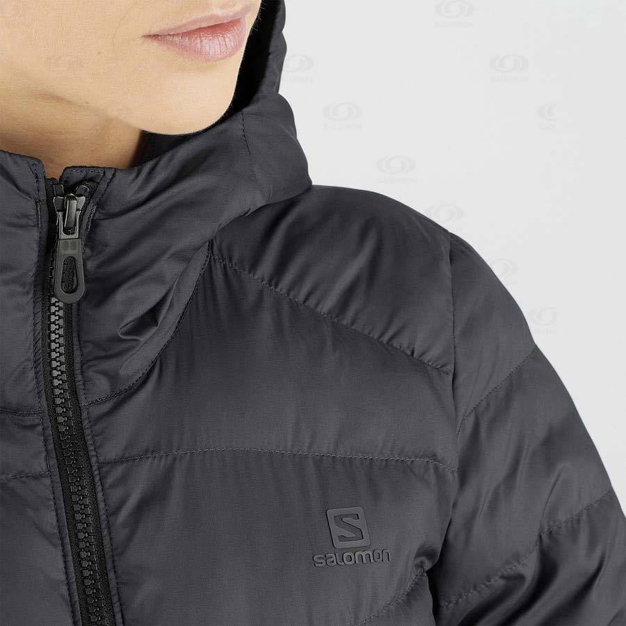 Dámské Softshellová Bunda Salomon Bundy ESSENTIAL XWARM LONG Černé | CZ-M2532