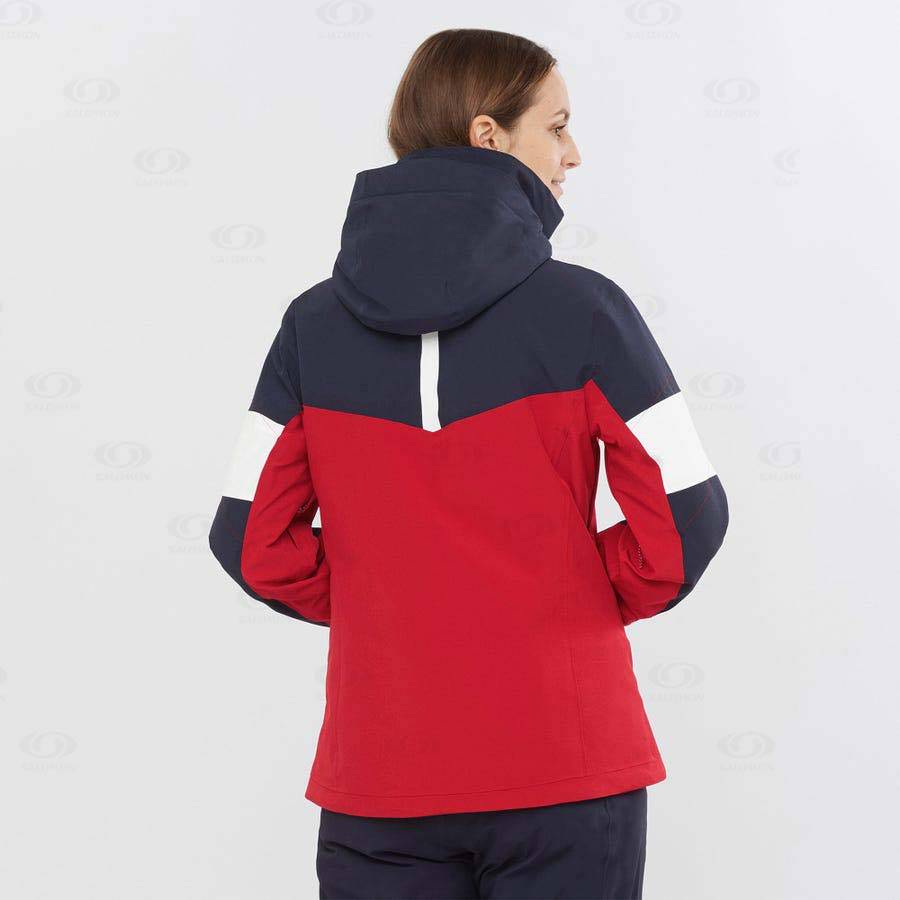 Dámské Softshellová Bunda Salomon Bundy SPEED Červené | CZ-N1267