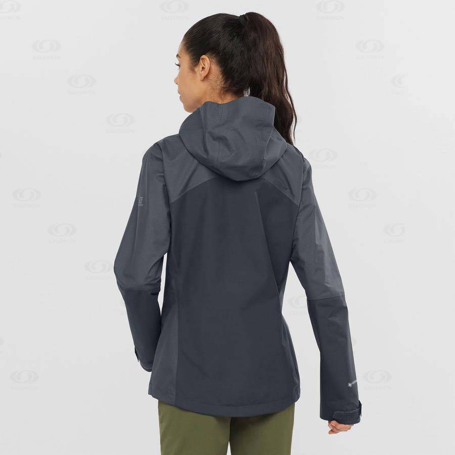Dámské Softshellová Bunda Salomon Bundy OUTLINE GORE-TEX HYBRID Černé | CZ-N1575