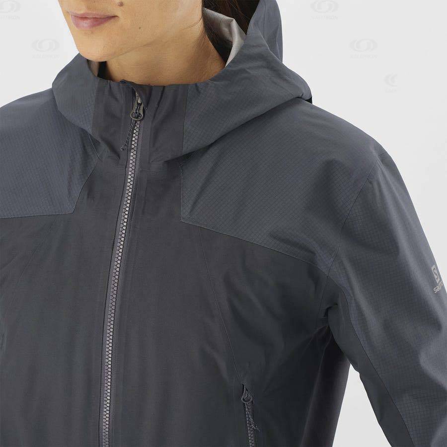 Dámské Softshellová Bunda Salomon Bundy OUTLINE GORE-TEX HYBRID Černé | CZ-N1575