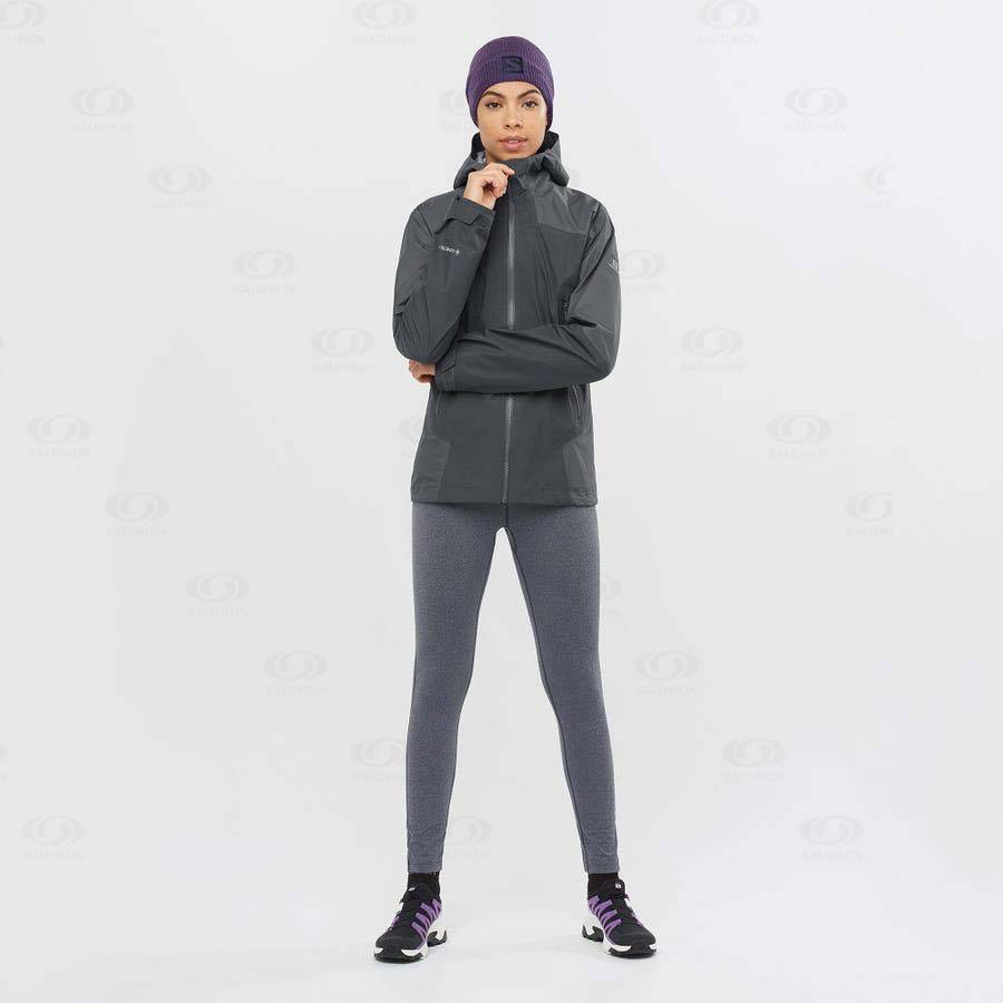 Dámské Softshellová Bunda Salomon Bundy OUTLINE GORE-TEX HYBRID Černé | CZ-N1575