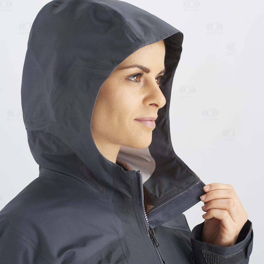 Dámské Softshellová Bunda Salomon Bundy OUTLINE GORE-TEX HYBRID Černé | CZ-N1575