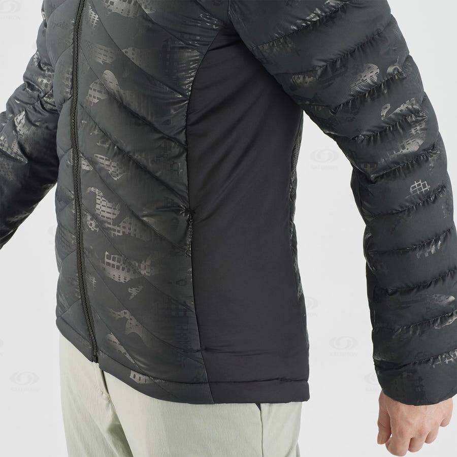 Dámské Softshellová Bunda Salomon Bundy ESSENTIAL XWARM DOWN Černé Černé | CZ-N1645