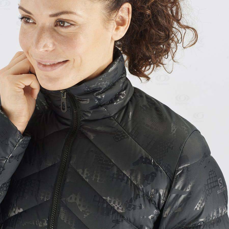Dámské Softshellová Bunda Salomon Bundy ESSENTIAL XWARM DOWN Černé Černé | CZ-N1645