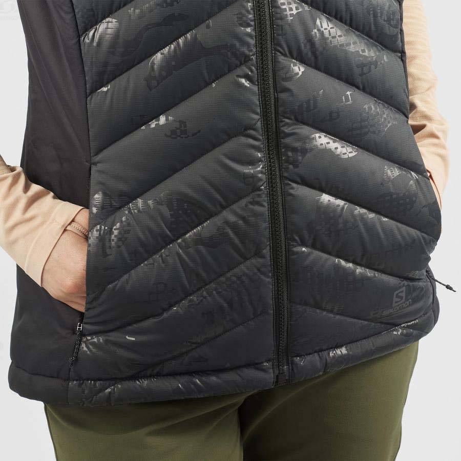Dámské Softshellová Bunda Salomon Bundy ESSENTIAL XWARM DOWN Černé | CZ-N1848