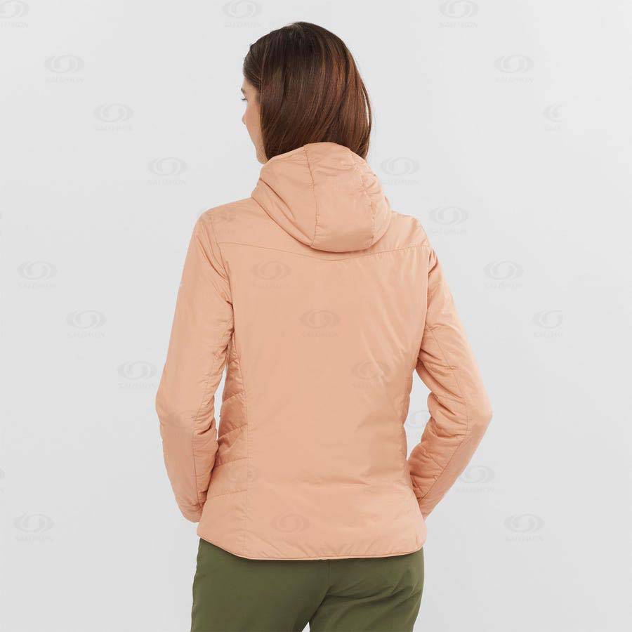 Dámské Softshellová Bunda Salomon Bundy OUTRACK INSULATED Růžové | CZ-N1883