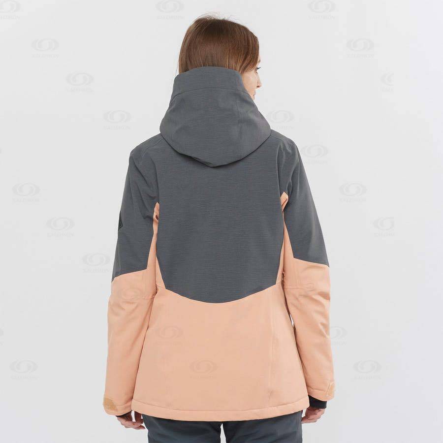 Dámské Softshellová Bunda Salomon Bundy PROOF LIGHT Hnědé | CZ-N1932