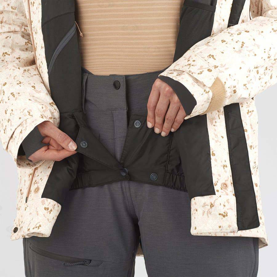 Dámské Softshellová Bunda Salomon Bundy STANCE CARGO Béžový | CZ-N2030