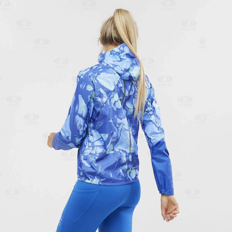Dámské Softshellová Bunda Salomon Bundy BONATTI WATERPROOF Blankyt | CZ-N2261