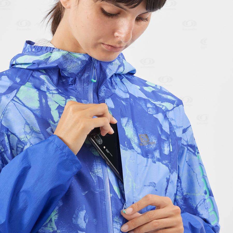 Dámské Softshellová Bunda Salomon Bundy BONATTI WATERPROOF Blankyt | CZ-N2261