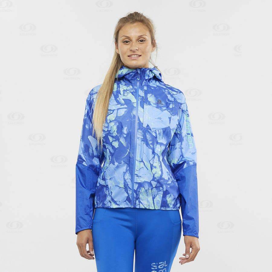 Dámské Softshellová Bunda Salomon Bundy BONATTI WATERPROOF Blankyt | CZ-N2261