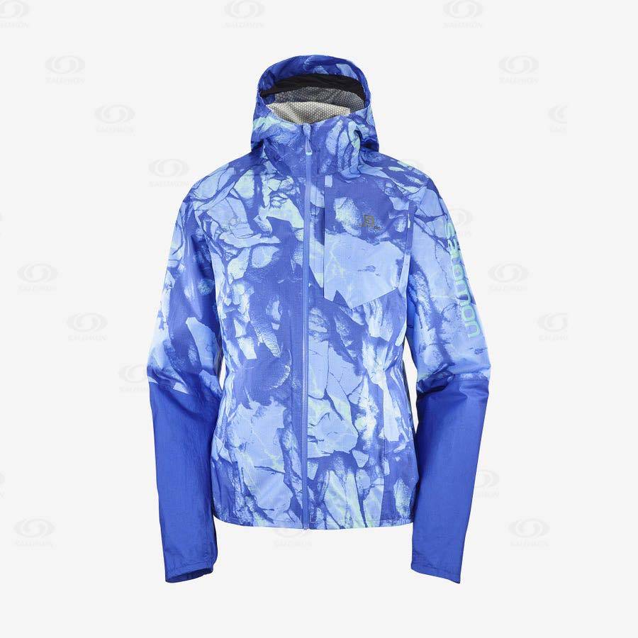 Dámské Softshellová Bunda Salomon Bundy BONATTI WATERPROOF Blankyt | CZ-N2261
